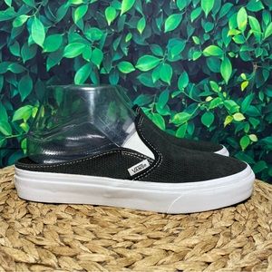Vans slip on mule cozy knit black
